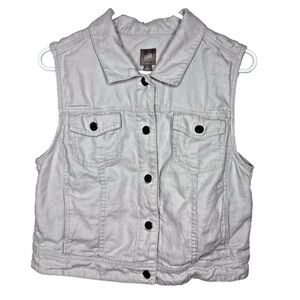 J. Jill Light Gray Utility Vest